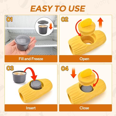 Interactive Dog Frozen Treat Toy, Dog Enrichment Toys for Large Dogs, Indestructible Dog Toys to Keep Them Busy, Corn Shape in Saudi Arabia