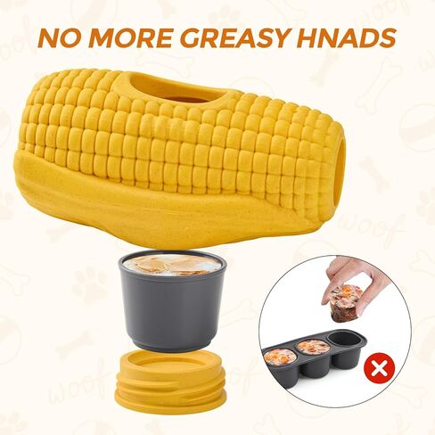 Interactive Dog Frozen Treat Toy, Dog Enrichment Toys for Large Dogs, Indestructible Dog Toys to Keep Them Busy, Corn Shape in Saudi Arabia