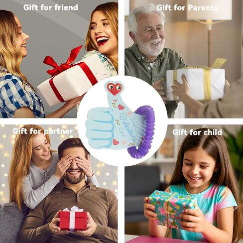 Preschool Valentines Day Gifts Cards for Toddlers，24 Packs Pop Tubes Fidget Toys Valentines Day Gifts for Kids School Classroom Party Favors Exchange in Saudi Arabia