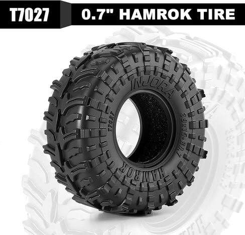 INJORA 39 * 15mm 0.7" HAMROK Tires for 1/30 Axial SCX30 (T7027) in Saudi Arabia