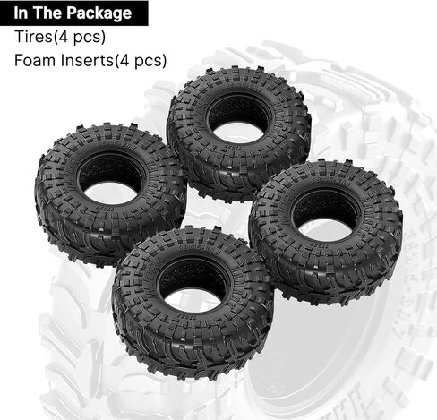 INJORA 39 * 15mm 0.7" HAMROK Tires for 1/30 Axial SCX30 (T7027) in Saudi Arabia