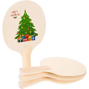 Unfinished Wooden Ping Pong Paddles, 2 Pairs Unpainted Wood Table Tennis Paddles - Plain Wood Table Tennis Rackets for Indoor & Outdoor Games in Kuwait