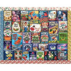 White Mountain 1000 Piece Jigsaw Puzzle Spring Collage Puzzles with Large Pieces Gift for Adults and Family 24"x30" - Wisdom from The Garden in Saudi Arabia