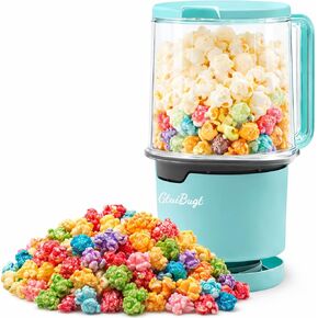 صانعة الفشار، وعاء تقديم مدمج، آلة صنع الفشار بالهواء الساخن مع مقبض، ماكينة صنع الفشار بسعة 8 أكواب، أزرق in Kuwait