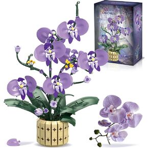 Botanicals Orchid Flower Kit, Flower Pot Set, Compatible with Lego Botanical Collection for Adults, Artificial Bouquet Flower Arrangement, Living Room Office Home Decor, Ideal Gift, 832PCS in Saudi Arabia