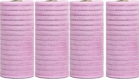 Black Deco mesh 6 inch, 4 Rolls Halloween Mesh Ribbon 30 Feet Each Roll Metallic Foil Decorative Mesh Rolls Fabric DIY Craft Wreath Making Supplies for Halloween Wreath Swags Home Party Decor in Kuwait