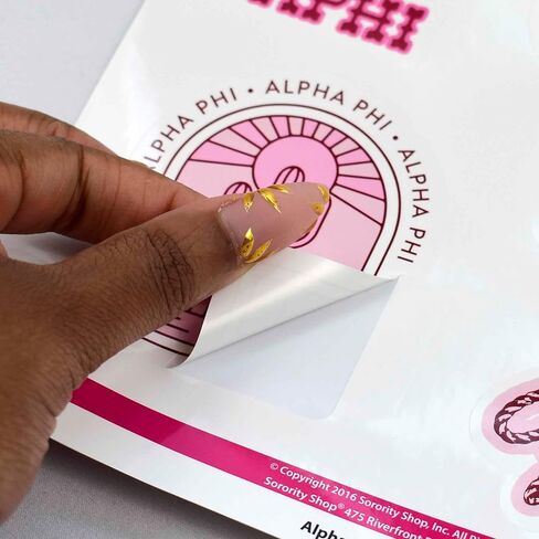 Chi Omega Sticker Sheet - Western Design Vinyl Sorority Stickers with Officially Licensed Designs, Removable Adhesive, 10 Stickers per Sheet, by Sorority Shop in Saudi Arabia
