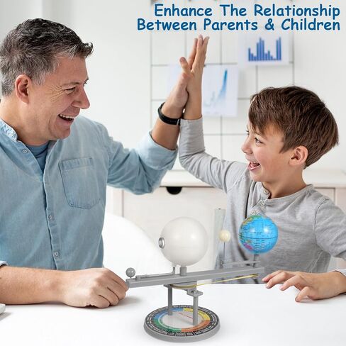 IMIKEYA Sun Earth Moon Model: Astronomical Science Instruments Three-Sphere Eclipse Simulator Educational Enhances Understanding of Celestial Movements 8. 26inch DIY Orbital in Saudi Arabia