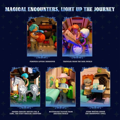 مجموعة مكعبات بناء منزل الشجرة من سيلفان إن - مجموعة مصابيح LED مكونة من 3120 قطعة من Elf Hotel Cabin Collection للبالغين وهواة جمع المنازل القديمة in Kuwait