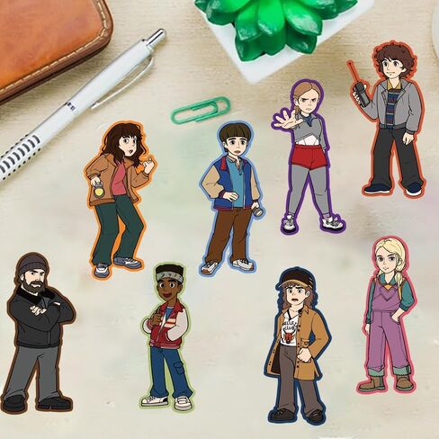 24Pcs Stranger TV Stickers, Movie Theme Charaters DIY Sticker for Activities Gifts, Crafts Goodie, Party Favors, Classroom Teacher Reward (8 Styles) in Kuwait