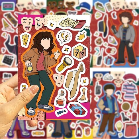 24Pcs Stranger TV Stickers, Movie Theme Charaters DIY Sticker for Activities Gifts, Crafts Goodie, Party Favors, Classroom Teacher Reward (8 Styles) in Kuwait