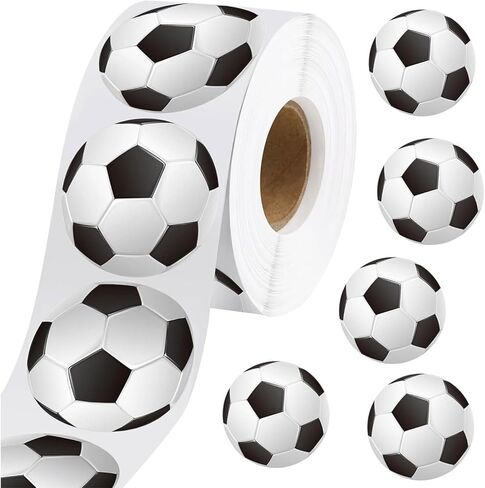 500PCS Soccer Stickers, Football Stickers for Kids Teens Adults, Soccer Roll Sticker for Sports Party Supplies, Team Gift, Water Bottle, Laptop in Kuwait