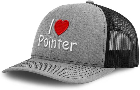 Richardson Mesh Cap Embroidered I (Love) English Pointer Dog Red Heart Pet Trucker Hats for Men & Women in Kuwait