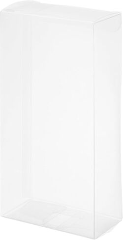 MECCANIXITY Plastic Retail Boxes 2.7"x1.4"x5.6" (70x36x143mm) Gift Box with Protecting Film for Candy, Cookies, Christmas, Wedding, Party Wrapping Clear Pack of 30 in Saudi Arabia