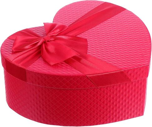 Amosfun Wedding Packing Box Heart Shaped Storage Container 9X7X3.5 Inches Red Paper Box for Wedding Party Favors Candy and Birthday Presents in Saudi Arabia