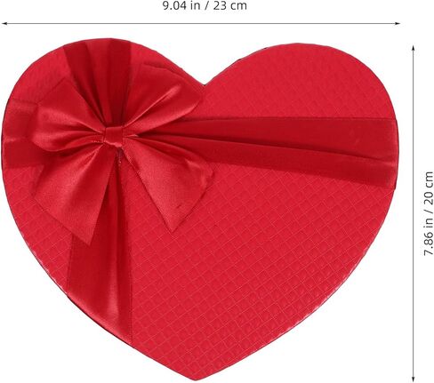 Amosfun Wedding Packing Box Heart Shaped Storage Container 9X7X3.5 Inches Red Paper Box for Wedding Party Favors Candy and Birthday Presents in Saudi Arabia