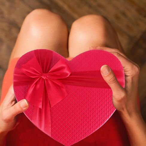 Amosfun Wedding Packing Box Heart Shaped Storage Container 9X7X3.5 Inches Red Paper Box for Wedding Party Favors Candy and Birthday Presents in Saudi Arabia