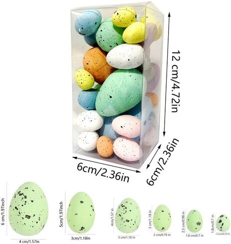 35pcs Speckled Easter Eggs, Assorted Pastel Colors Plastic Eggs for Easter Basket Stuffers, Egg Hunt, Spring Party & Home Decorations (Boxed, Random Mix) in Saudi Arabia