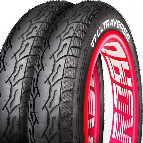 Ultraverse 20x4 E-Pike Fat Tyre-إطارات قوية وعالية الأداء 20Inch Fat Fat لـ ebikes و MTB ، Dual Compound Road Dominator ، غلاف مقوى لمغامرات الشوارع والطريق -2 in Saudi Arabia
