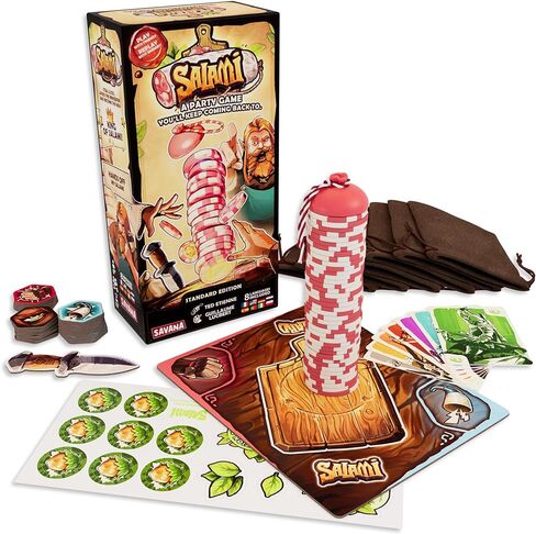 SAVANA Salami - Hilarious Bluff and Snack Party Game | Steal, Sizzle & Survive in The Tavern of Hook | 2–6 Players, Ages 8+, 15 Min Playtime | Family Game in Saudi Arabia