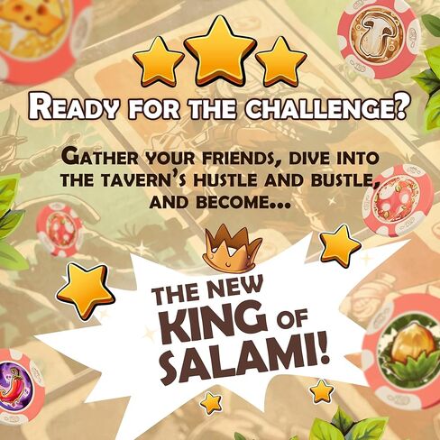 SAVANA Salami - Hilarious Bluff and Snack Party Game | Steal, Sizzle & Survive in The Tavern of Hook | 2–6 Players, Ages 8+, 15 Min Playtime | Family Game in Saudi Arabia