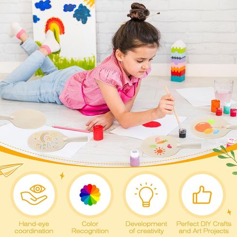 مضارب تنس الطاولة الخشبية غير المكتملة، زوجان من مضارب تنس الطاولة الخشبية غير المطلية - مضارب تنس طاولة خشبية عادية للألعاب الداخلية والخارجية in Kuwait