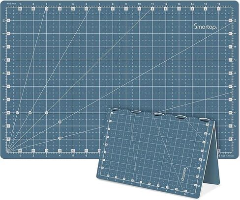 18"x12" Self Healing 3 Layer Folding Cutting Mat, Non-slip Non-reflective, Great for Crafts, Quilting, Sewing, Scrapbooking Molandi Blue (Molandi Blue) in Saudi Arabia