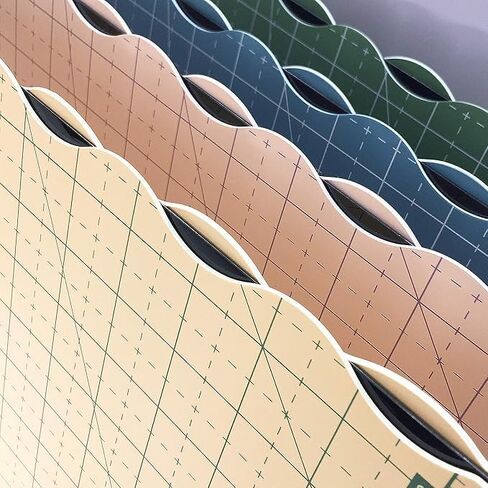18"x12" Self Healing 3 Layer Folding Cutting Mat, Non-slip Non-reflective, Great for Crafts, Quilting, Sewing, Scrapbooking Molandi Blue (Molandi Blue) in Saudi Arabia
