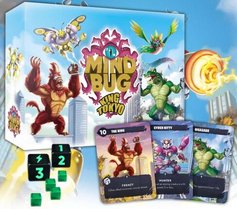 Mindbug: King of Tokyo Card Game - Epic Crossover Battle of Kaijus & Monsters, Strategic Duel Game with Dice, Energy Cubes & Creature Cards for Kids & Adults, Ages 8+, 2 Players, 15 Minute Playtime in Saudi Arabia