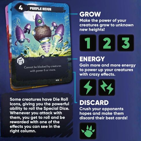 Mindbug: King of Tokyo Card Game - Epic Crossover Battle of Kaijus & Monsters, Strategic Duel Game with Dice, Energy Cubes & Creature Cards for Kids & Adults, Ages 8+, 2 Players, 15 Minute Playtime in Saudi Arabia