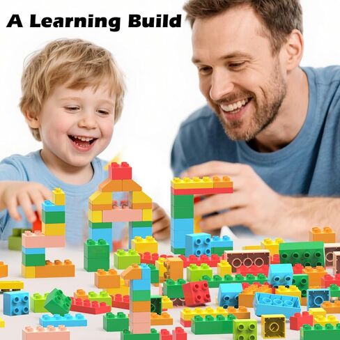 Building Blocks for Kids Ages 3-8| 8-Color Building Bricks for Toddlers Development, Creativity, and Motor Skills| 209-piece Toy Building Sets for Ideal Christmas/Birthday Gifts for Boys & Girls in Saudi Arabia
