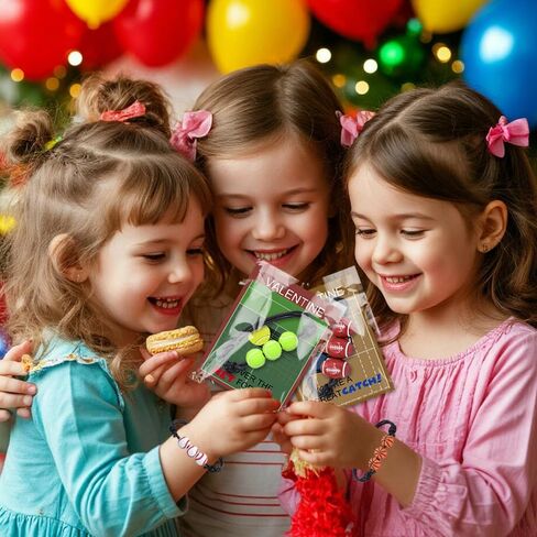 30 حزمة من بطاقات عيد الحب مع أساور خرز الصداقة، وتبادل هدايا عيد الحب للأولاد والبنات، لوازم حفلات عيد الحب للأطفال في الفصول الدراسية، وفصول هدايا عيد الحب in Kuwait