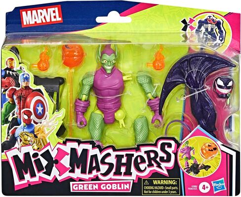 Spider-Man MixMashers Marvel Green Goblin Custom Mix-and-Match Deluxe Action Figure & Accessories, 5-Inch-Scale (12 cm) Super Hero Toys, Ages 4+ in Saudi Arabia