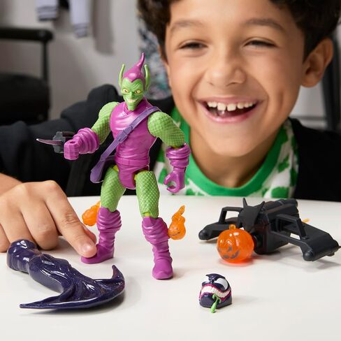 Spider-Man MixMashers Marvel Green Goblin Custom Mix-and-Match Deluxe Action Figure & Accessories, 5-Inch-Scale (12 cm) Super Hero Toys, Ages 4+ in Saudi Arabia