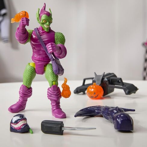 Spider-Man MixMashers Marvel Green Goblin Custom Mix-and-Match Deluxe Action Figure & Accessories, 5-Inch-Scale (12 cm) Super Hero Toys, Ages 4+ in Saudi Arabia