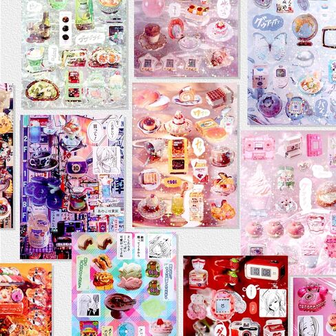 800 قطعة من ملصقات الكتب اليابانية Kawaii Heisei الرجعية لليوميات للبالغين Y2k ملصقات القصاصات اللطيفة للسفر السائبة الجمالية الكورية ملصق Toploader ديكور مانغا نمط الهدايا 45 صفحة مترو الانفاق in Kuwait