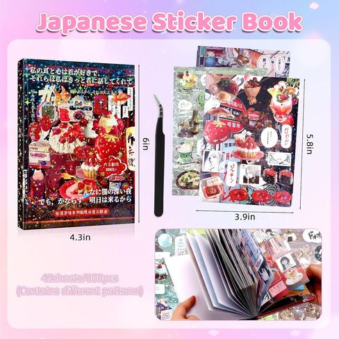 800 قطعة من ملصقات الكتب اليابانية Kawaii Heisei الرجعية لليوميات للبالغين Y2k ملصقات القصاصات اللطيفة للسفر السائبة الجمالية الكورية ملصق Toploader ديكور مانغا نمط الهدايا 45 صفحة مترو الانفاق in Kuwait