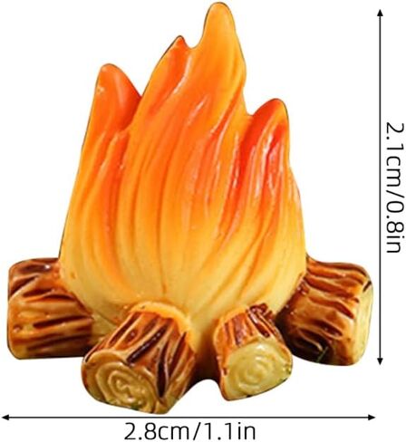 تماثيل اللهب المصغرة من الراتنج من Angoily، 10 قطع من نموذج نار النار من الراتنج المزيف، ملحقات المدينة الصغيرة لعيد الميلاد لإكسسوارات قرية عيد الميلاد الصغيرة DIY مشهد حديقة المنزل المناظر الطبيعية in Kuwait