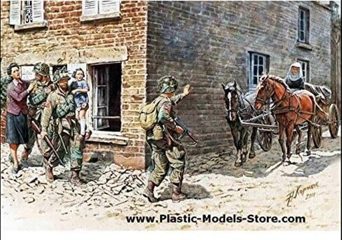 FRANCE 1944 US PARATROOPERS & CIVILIANS WWII 1/35 MASTER BOX 3578 in Saudi Arabia