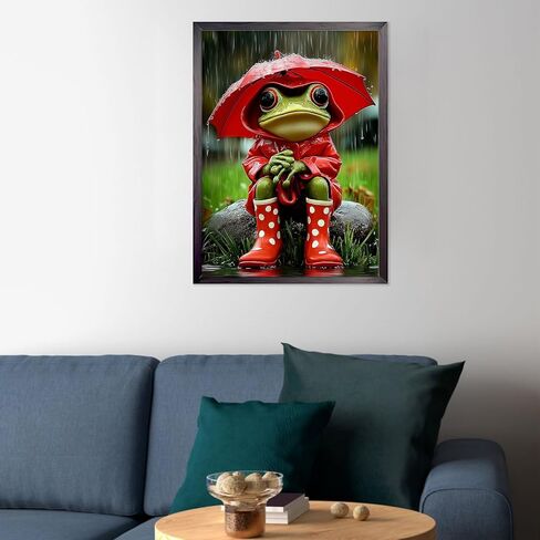 CEOVR Frog Diamond Art Kits for Adults, Funny Diamond Painting Dots 5D DIY Full Drill Gem Art, Wall Decor for Home Office 12x16in in Saudi Arabia