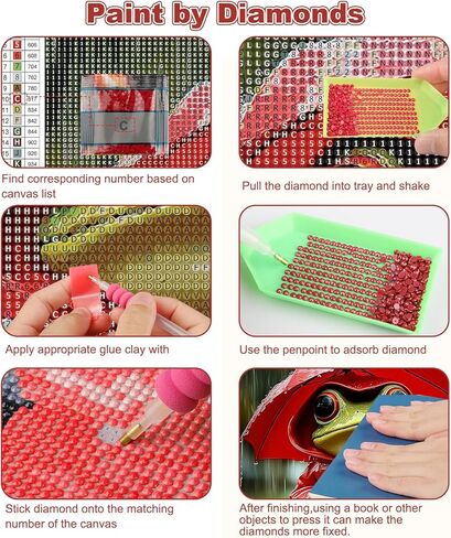 CEOVR Frog Diamond Art Kits for Adults, Funny Diamond Painting Dots 5D DIY Full Drill Gem Art, Wall Decor for Home Office 12x16in in Saudi Arabia