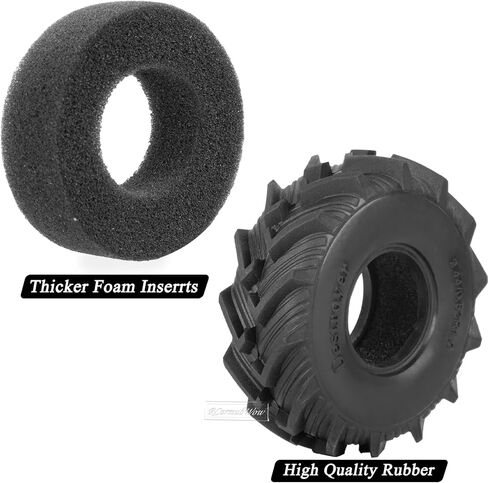 1.0 Beadlock Wheel Tires Set for 1/24 1/18 RC Crawler Car SCX24 TRX4M,1.0 Beadlock Wheels and Tires Alloy rc Wheel Rims Super Soft Sticky Tires,Rainbow in Saudi Arabia