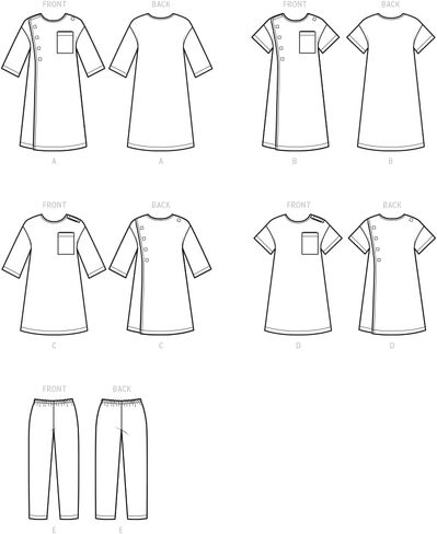 Simplicity SS9578K5 حزمة نمط خياطة ثوب التعافي للأطفال والسراويل القابلة للسحب، رمز التصميم S9578، الأحجام 7-8-10-12-14 in Saudi Arabia
