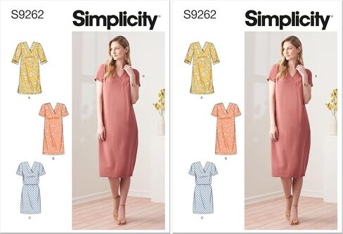 Simplicity Misses' V-Neck Shift Dress Kit, Code 9261 Sewing Pattern, Sizes 16-24, White in Saudi Arabia