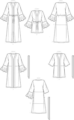 Simplicity SS9602H5 Misses' Caftan and Wrap Sewing Pattern Packet, Design Code S9602, Sizes 6-8-10-12-14 in Saudi Arabia