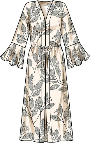 Simplicity SS9602H5 Misses' Caftan and Wrap Sewing Pattern Packet, Design Code S9602, Sizes 6-8-10-12-14 in Saudi Arabia