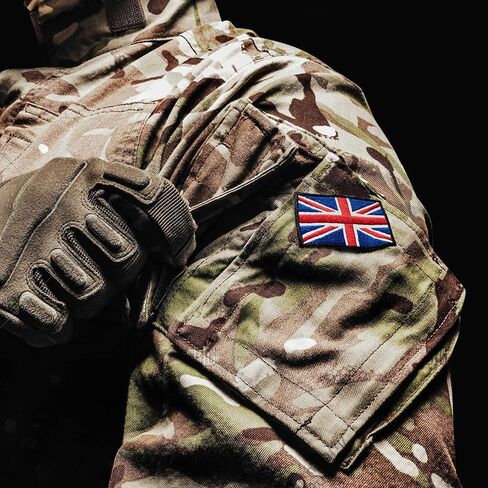 Tactical United Kingdom Flag Embroidered Patches (2 Pack) - 2"x 3" UK Flag Military Uniform Sew On Emblem Patch - Loop & Hook Fasteners Attach to Tactical Hats, Garment & Gears in Saudi Arabia