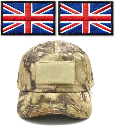 Tactical United Kingdom Flag Embroidered Patches (2 Pack) - 2"x 3" UK Flag Military Uniform Sew On Emblem Patch - Loop & Hook Fasteners Attach to Tactical Hats, Garment & Gears in Saudi Arabia