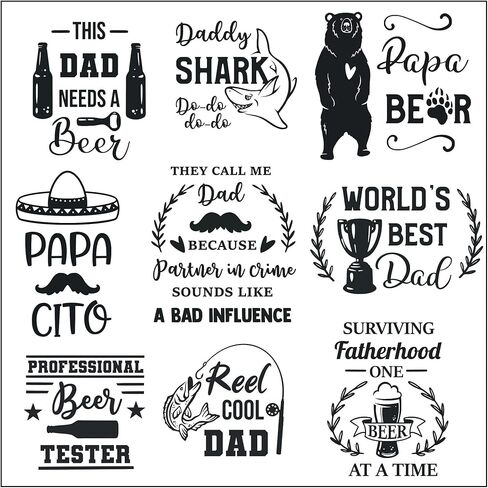 3 أوراق ختم شفاف شفاف لعيد الأب/عيد الأب الرائع من أجل متعة صنع سجل القصاصات بنفسك، 5.6 × 5.6 بوصة in Kuwait