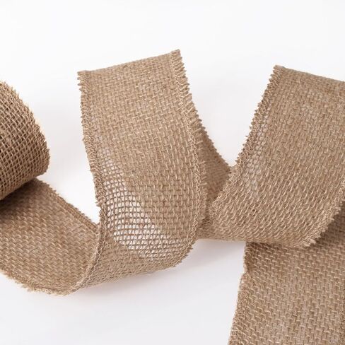 Natural Burlap Fabric Roll, 15FT Jute Ribbon for Gift Wrapping Craft Projects Wedding Decoration Home Decoration (Burlap, 6 Inch(15cm)) in Saudi Arabia
